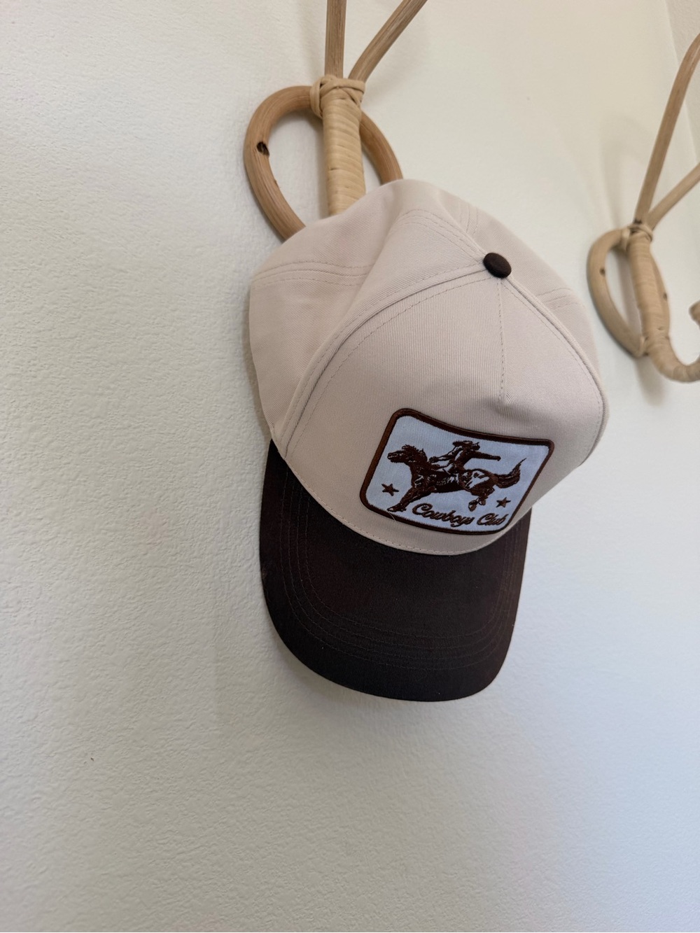 David and Young Two-Tone Brown and Beige Rodeo Cap